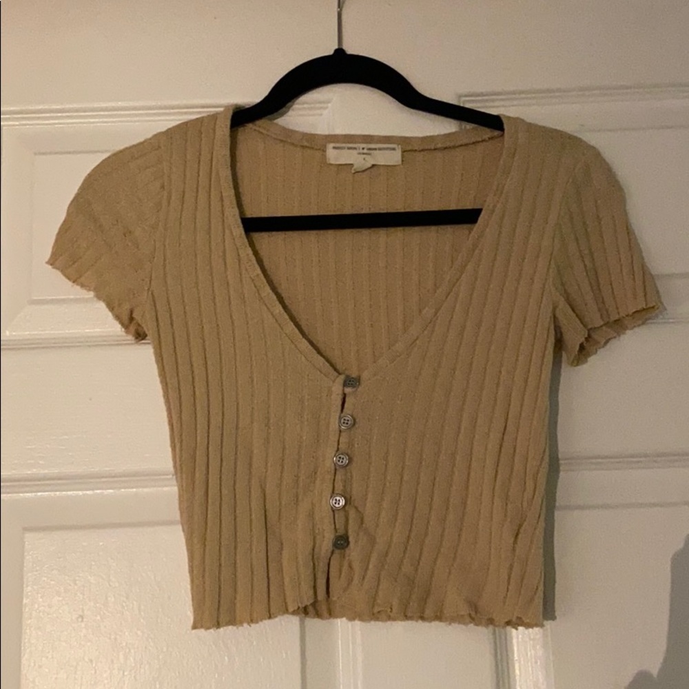 Project Social T Urban Outfitters Tan Crop top